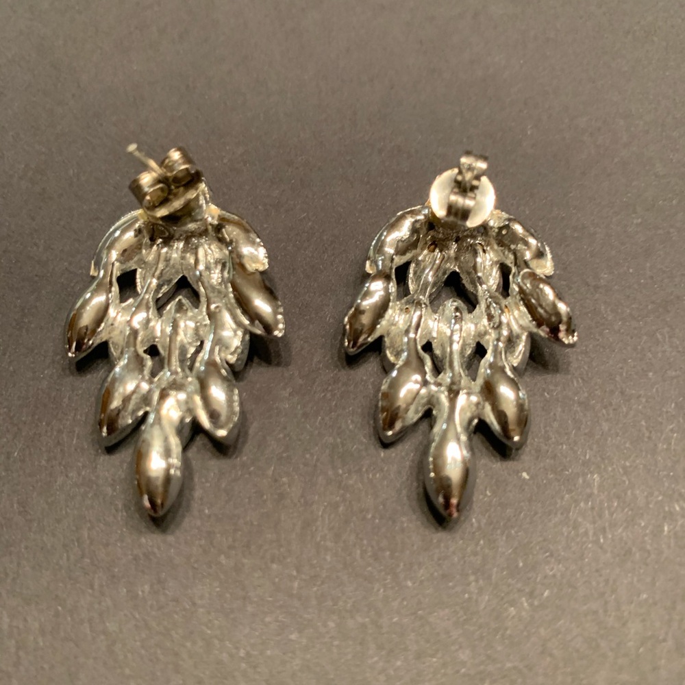 Pink Rhinestone Earrings - Picture 3 of 4
